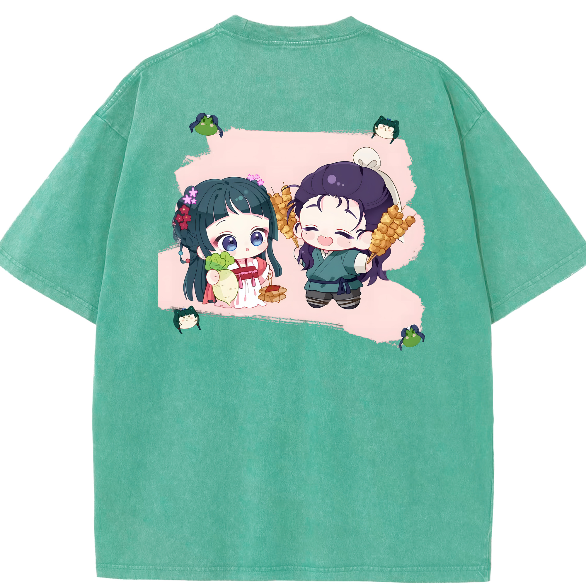 （画像用） 薬屋のひとりごと The Apothecary Diaries 綿100% ヴィンテージ風 半袖Tシャツ（背面プリント）
